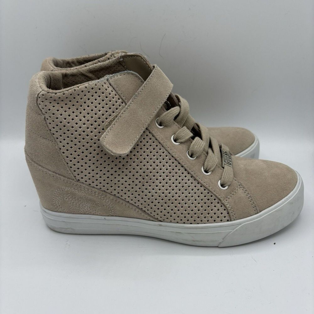 Guess‎ Ankle Sneakers Women Sneakers Biege Breathable, Size 9M - Picture 4 of 8